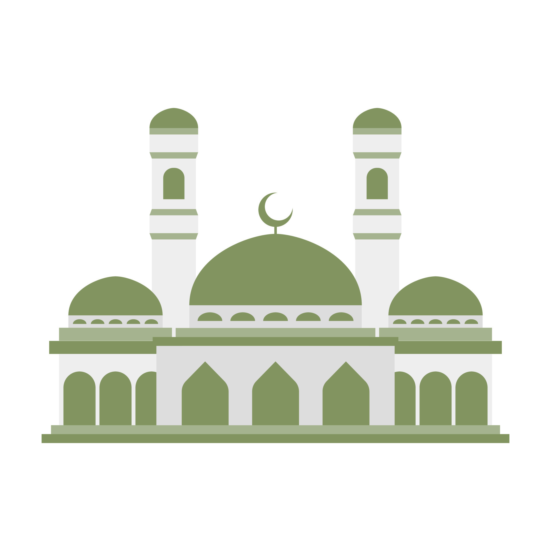 مسجد وقبة خضراء